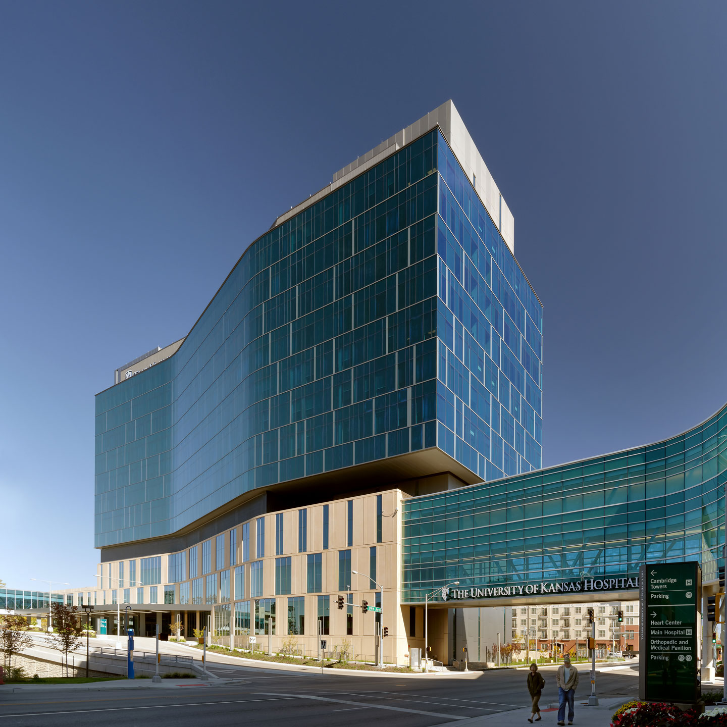 Exterior view of the University of Kansas Health System's Cambridge Tower during the day